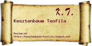 Kesztenbaum Teofila névjegykártya